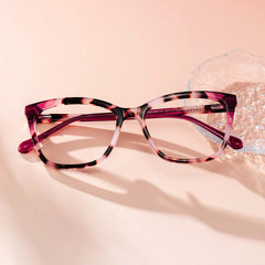 Juno Rectangle Tortoise Frame Eyeglasses for Woman| ZEELOOL
