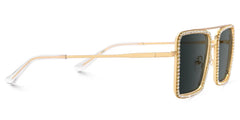 Diva Frame Glasses, Gold Glitter Sparkle Square Sunglasses