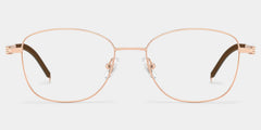 Nicole Gold Wire Frame Glasses in Rectangle Metal Material | ZEELOOL