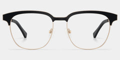 Wren Browline Black-Gold Eyeglasses & Glasses Frames