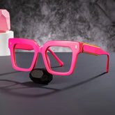 Square Pink Eyeglasses- Gilberto Acetate Frame Glasses
