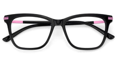 Eliot Rectangle Eyewear with Black