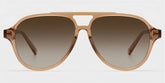 Drew Tan Clear Brown Aviator Glasses for the Female | ZEELOOL