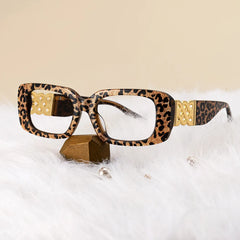 Jonas Rectangle Leopard Color Frame Glasses for Women | Zeelool