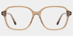 Clementine Light Brown Square Glasses for Women | ZEELOOL