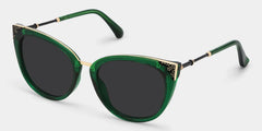 Dalton Cat Eye Sunglasses with Dark Green Frames