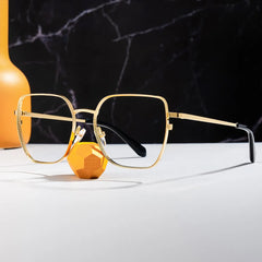 Fife Gold Full Frame Metal Prescription Glasses