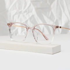 Cora Square Pink Frame Eyeglasses for Woman| ZEELOOL