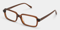 Danielle Walnut glasses - Brown Rectangle Frames | ZEELOOL