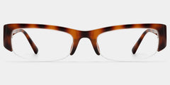 Trevor Brown Half Frame Tortoise Rectangle Glasses | ZEELOOL
