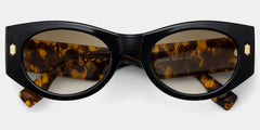 Reina black Frame Polarized Sunglasses with geometric Style Online | ZEELOOL