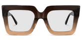 Brandon Brown Square Frame Glasses, Thick Tawny Frames