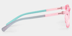 Kids Rectangle Pink Green Amaker Frame Glasses | Zeelool