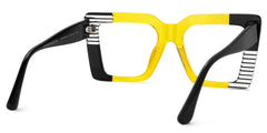 Shamika Large Black and Yellow Eyeglasses with Rectangle Frames | Zeelool