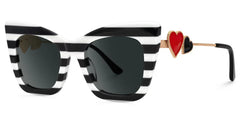 Cagle Designer Sunglasses in Cateye Clear Frame