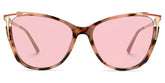 Cateye Yomary Pink and Tortoise Shell Glasses | Zeelool