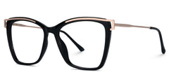Krystle Square Black Eyeglasses and Glasses Frames