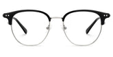 Black Mixed-Materials Geometric Eyeglasses- Geno
