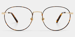 Ian Tortoise Frame Glasses with Round Frame Online | ZEELOOL