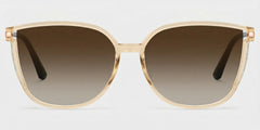 Annalisa Square Beige Thin Frame Glasses | Zeelool