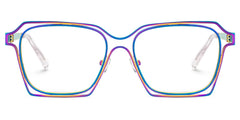 Foday Iridescent Frame Prescription Glasses with Geometric Shape