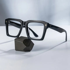 Large Square Prescription Glasses With Black Color