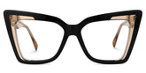 Brooklyn Cateye Black-Brown Eyeglasses and Glasses Frames