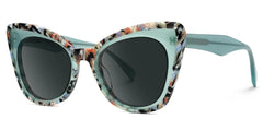 Dunkley Designer Sunglasses in Cateye Green Frame