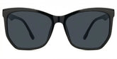 Libby Geometric Black Eyeglasses with Smooth Frames