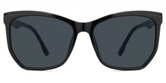 Libby Geometric Black Eyeglasses with Smooth Frames
