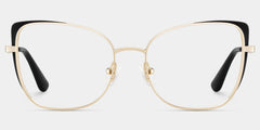 Tessa Black Gold Frame Glasses with Cat eye Frame Online | ZEELOOL