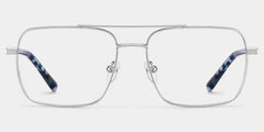 Iris Silver Frame Glasses with Aviator Frame Online | ZEELOOL