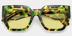 Viva Green Tortoise Frame Glasses with Square Frame Online | ZEELOOL