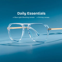Aviator Kilworth Clear Glasses deals -Zeelool Glasses