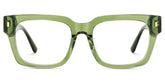 Clear Green Glasses Frames With Green and Tortoise Temples