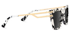Square Cat-Eye Glasses With Cow Pattern