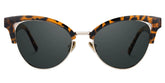 Charlene Tortoise Browline Cat Eye Sunglasses for Women
