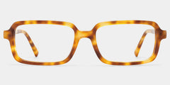 Danielle Light Brown Tortoise Shell Rectangle Glasses | ZEELOOL