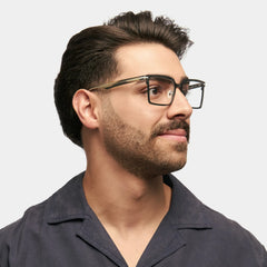 Sharma Rectangle Black Glasses Frames for Men