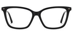 Theo Acetate Black Frame Glasses with Square Shape | Zeelool