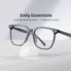 Square Grey Eyeglasses Eliza TR-90 Frame Glasses