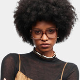 Caius Beige Frame Glasses with Square Frame Online | ZEELOOL