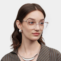 Delilah Square Clear Frame Eyeglasses for Women| ZEELOOL