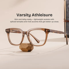 Angela Brown Rectangle Glasses | Simple Yet Luxurious