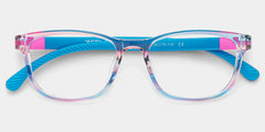 Robin Rectangle Blue Pink Frame Eyeglasses for Pre-tweens
