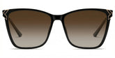 Tricee Square Black Glasses With Gold Arms For Females | Zeelool