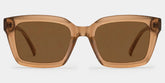 Marley Transparent Beige Rectangle Glasses for Ladies | ZEELOOL