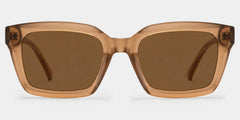 Marley Transparent Beige Rectangle Glasses for Ladies | ZEELOOL