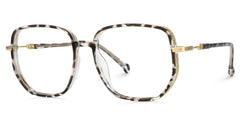 Brown Tortoise Glasses With Geometric Shape