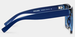 Malcolm Large Square Nerdy Glasses with Blue Color